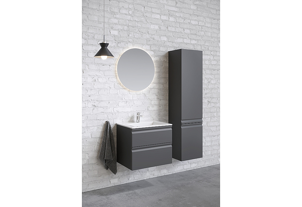 Пенал Aquatek ВЕГА 35 серый матовый для ванной в интернет-магазине сантехники Sanbest