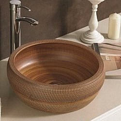 Раковина накладная CeramaLux NC 42 J2055 коричневая матовая купить в интернет-магазине Sanbest