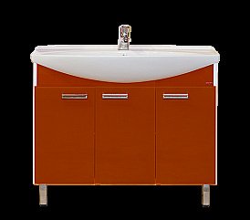 Тумба с раковиной напольная Misty Джулия 105 красная для ванной в интернет-магазине Sanbest