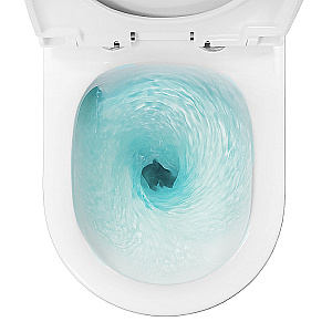 Унитаз напольный Azario Tesoro AZ-8501 белый, безободковый, с бачком, с крышкой микролифт, слив торнадо купить в интернет-магазине Sanbest