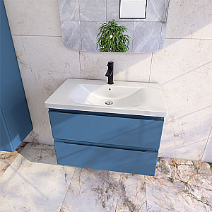 Тумба с раковиной Caprigo Forte 80 два ящика, цвет на выбор/эмаль для ванной в интернет-магазине Sanbest