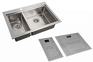Мойка кухонная Zorg Master ZM N-78-2-52-R Сталь купить в интернет-магазине сантехники Sanbest