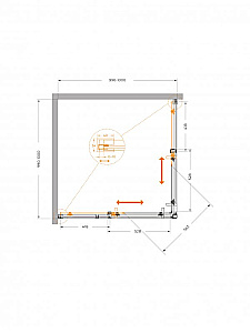 Душевой уголок Cezares PLANE 100х100 A-2-100-C-GM стекло прозрачное/профиль оружейная сталь купить в интернет-магазине Sanbest