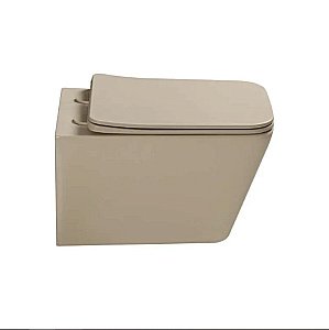 Унитаз подвесной SantiLine SL-5007BG бежевый матовый, безободковый, с крышкой микролифт купить в интернет-магазине Sanbest