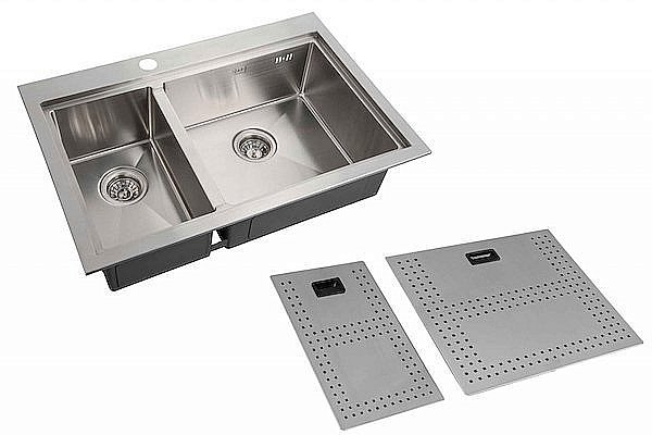 Мойка кухонная Zorg Master ZM N-78-2-52-R Сталь купить в интернет-магазине сантехники Sanbest