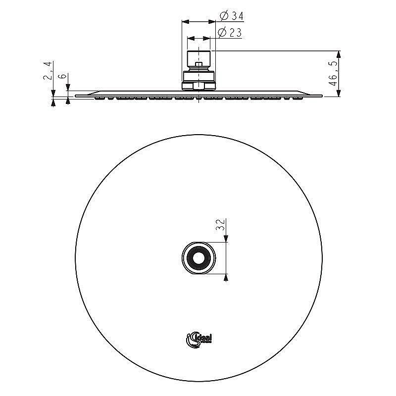 Верхний душ Ideal Standard IdealRain Luxe B0384MY купить в интернет-магазине сантехники Sanbest