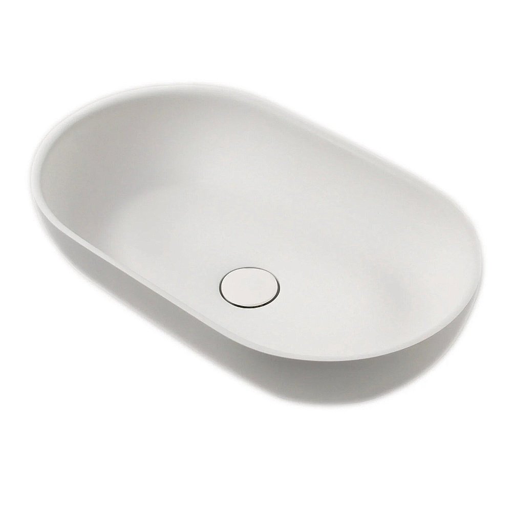 Раковина накладная Montebianco CONCA 20142 белая матовая купить в интернет-магазине Sanbest