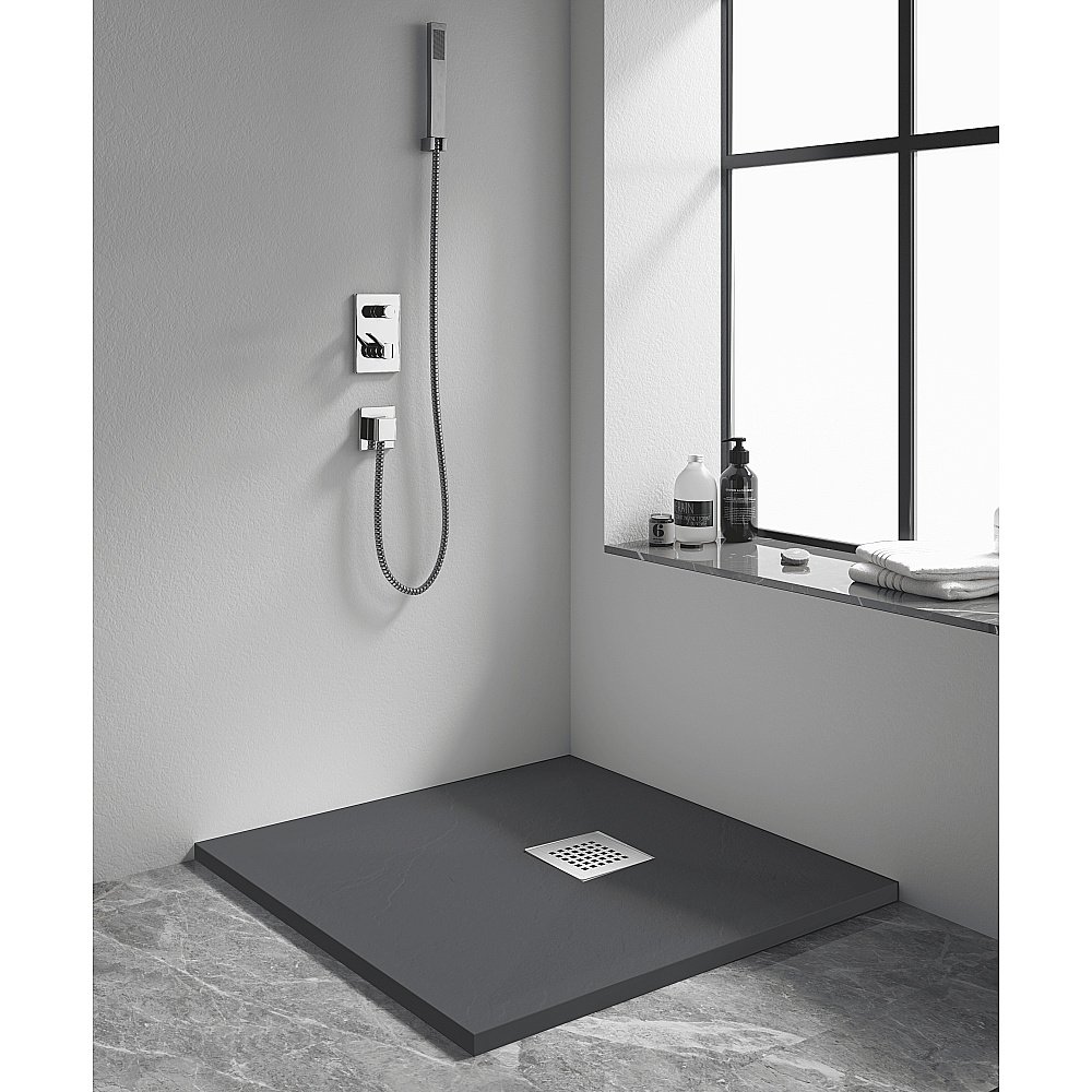 Душевой поддон RGW Stone Tray 90х90 14152099-02-11 графит купить в интернет-магазине Sanbest