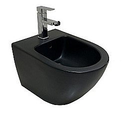 Биде подвесное CeramaLux N 2197-18 черное глянцевое купить в интернет-магазине Sanbest