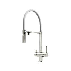 Смеситель для кухни Sancos Imola SC4010BNwh брашированный никель/белый купить в интернет-магазине сантехники Sanbest