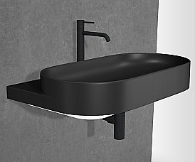 Раковина Ravak Yard 80 антрацит/кронштейн белый купить в интернет-магазине Sanbest