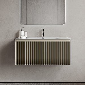 Тумба с раковиной Sancos Snob R 1.0 SNR1.090CE/CN7002 Beige Soft для ванной в интернет-магазине Sanbest