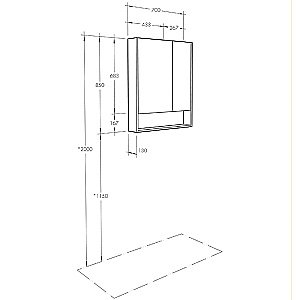 Зеркальный шкаф Акватон Сканди 1A252202SD010 70 белый купить в интернет-магазине сантехники Sanbest