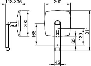 Зеркало косметическое KEUCO iLook_move 17613019003 хром купить в интернет-магазине сантехники Sanbest