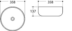 Раковина накладная Art&Max 36 AM-102 белая купить в интернет-магазине Sanbest