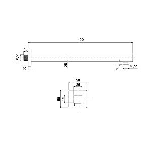 Держатель верхнего душа Iddis Optima Home 40 OPH20BSi61 черный матовый купить в интернет-магазине сантехники Sanbest
