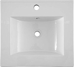 Тумба с раковиной Aquanet Алвита new 50 344131+303190 белая матовая для ванной в интернет-магазине Sanbest