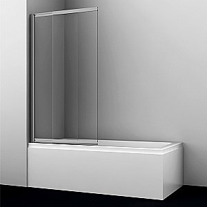 Шторка для ванны WasserKRAFT Tauber 64S02-80 прозрачная/профиль никель купить в интернет-магазине Sanbest