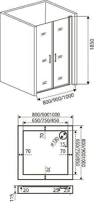 Душевая дверь Good door FANTASY SD 100 купить в интернет-магазине Sanbest