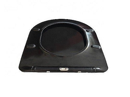 Унитаз подвесной CeramaLux B2330B черный, безободковый, с крышкой микролифт купить в интернет-магазине Sanbest