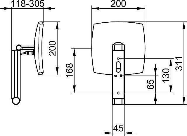 Зеркало косметическое KEUCO iLook_move 17613019003 хром купить в интернет-магазине сантехники Sanbest