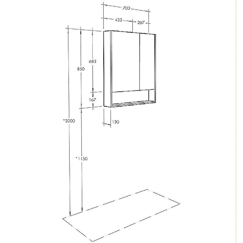 Зеркальный шкаф Акватон Сканди 1A252202SD010 70 белый купить в интернет-магазине сантехники Sanbest