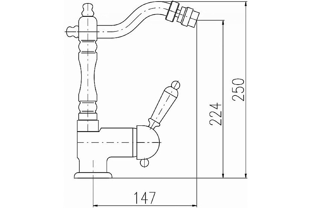 Смеситель для биде Rav-Slezak Labe L408.5/9SM бронза купить в интернет-магазине сантехники Sanbest