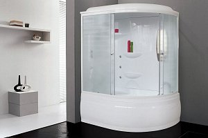 Душевая кабина Royal Bath RB140ALP-C 140x195 профиль белый/стекло матовое купить в интернет-магазине Sanbest