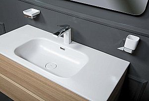 Тумба с раковиной Armadi Art Vallessi 80 дуб светлый фактурный для ванной в интернет-магазине Sanbest