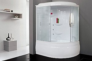 Душевая кабина Royal Bath RB140ALP-C 140x195 профиль белый/стекло матовое купить в интернет-магазине Sanbest