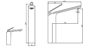 Смеситель для раковины Black&white Gravity GF-7204-С хром купить в интернет-магазине сантехники Sanbest