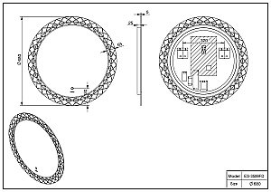 Зеркало с подсветкой Esbano ES-3599FD 50 в ванную от интернет-магазине сантехники Sanbest