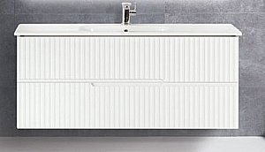 Тумба с раковиной Cezares Duet 100 DUET-1000-2C-SO-BO Bianco Opaco для ванной в интернет-магазине Sanbest