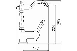 Смеситель для биде Rav-Slezak Labe L408.5/9SM бронза купить в интернет-магазине сантехники Sanbest