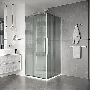 Душевой уголок Niagara Nova NG-4623-34 90х90 профиль хром/стекло рифленое купить в интернет-магазине Sanbest
