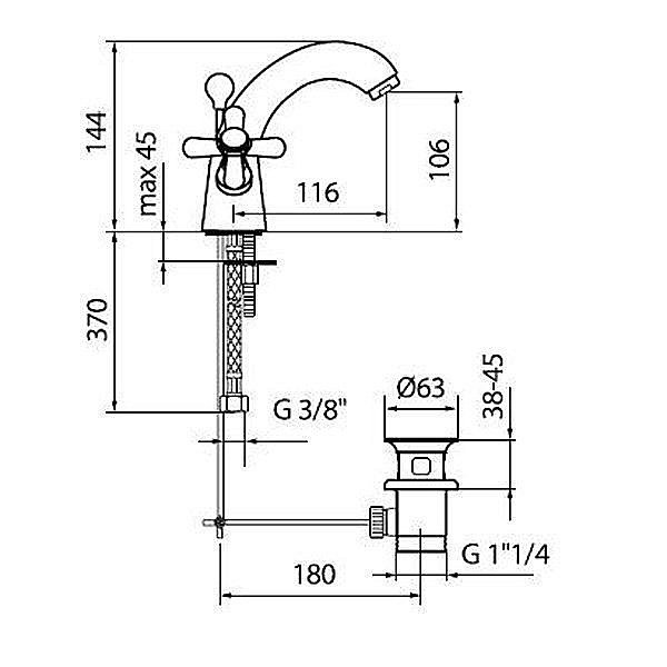 Смеситель для раковины Webert Armony AM700102017 купить в интернет-магазине сантехники Sanbest