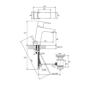 Смеситель для раковины Ravak 10° Free X070128 купить в интернет-магазине сантехники Sanbest