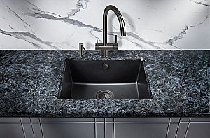Мойка кухонная Milacio Leon 55 Cuarzo MC.77081 черная матовая купить в интернет-магазине сантехники Sanbest