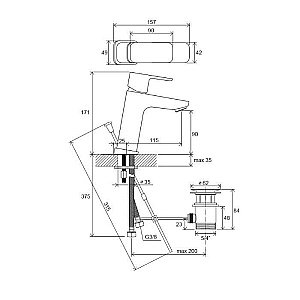 Смеситель для раковины Ravak 10° Free X070128 купить в интернет-магазине сантехники Sanbest