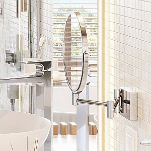 Зеркало косметическое Hansgrohe AddStoris 41791000 хром купить в интернет-магазине сантехники Sanbest