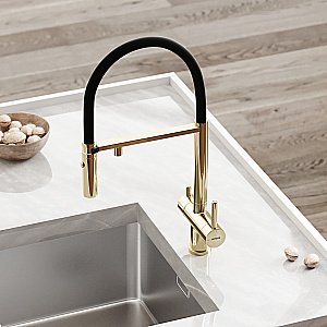 Смеситель для кухни Sancos Imola SC4010ZG полированное золото купить в интернет-магазине сантехники Sanbest