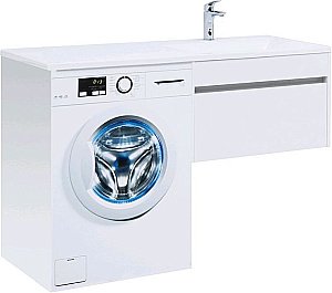 Тумба с раковиной Aquanet Токио 236917 130 белый для ванной в интернет-магазине Sanbest