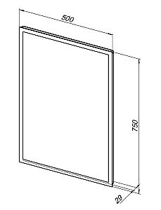 Зеркало Aquanet Оптима 288962 50 белый матовый в ванную от интернет-магазине сантехники Sanbest