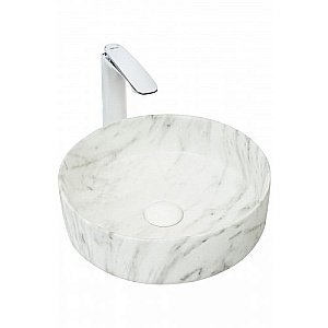 Раковина накладная WeltWasser WW ELBACH 3134 M820 35,5 белый мрамор купить в интернет-магазине Sanbest