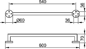 Полотенцедержатель KEUCO EDITION 90 19001010600 хром купить в интернет-магазине сантехники Sanbest