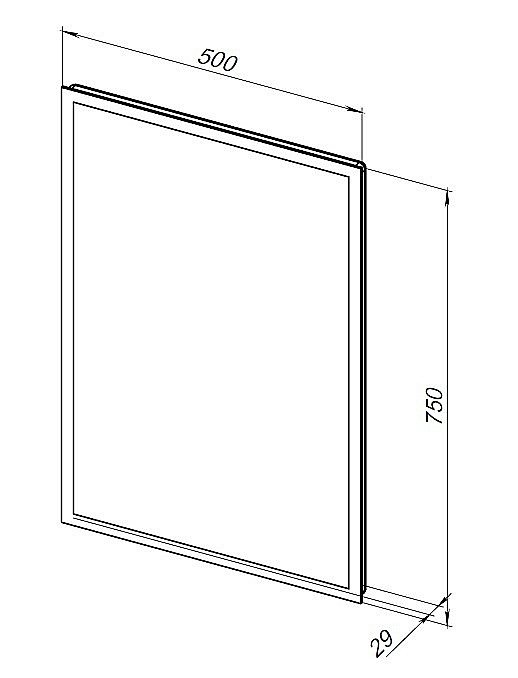 Зеркало Aquanet Оптима 288962 50 белый матовый в ванную от интернет-магазине сантехники Sanbest