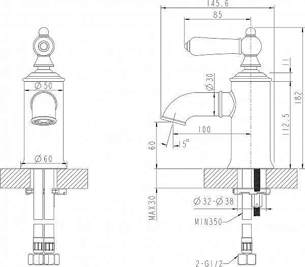 Смеситель для раковины BRAVAT Art F175109C купить в интернет-магазине сантехники Sanbest