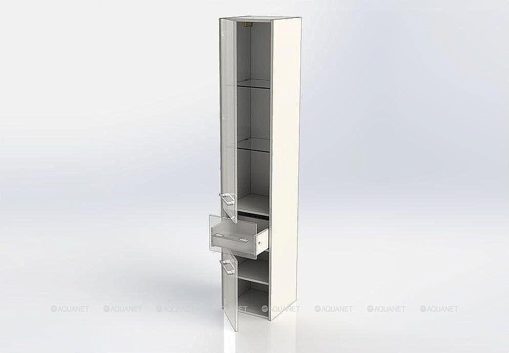 Шкаф-пенал Aquanet Августа 35 белый для ванной в интернет-магазине сантехники Sanbest