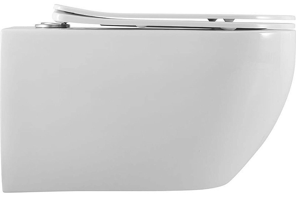 Унитаз подвесной Art&Max SIENA AM221CHR/SC белый, с сиденьем микролифт, безободковый купить в интернет-магазине Sanbest