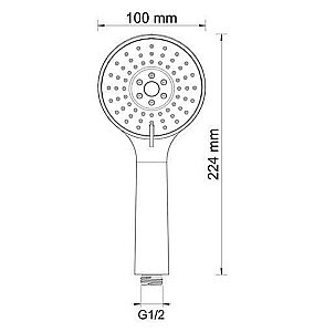 Душевая лейка WasserKRAFT A002 купить в интернет-магазине сантехники Sanbest